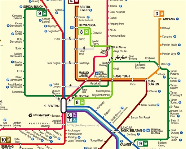 Merdeka MRT Kajang Line Map 