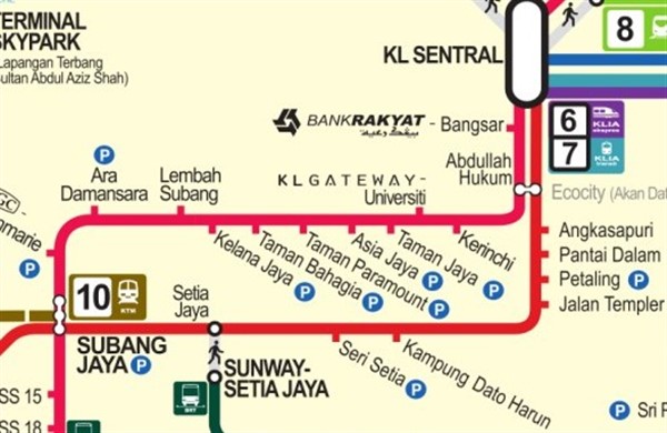 KTM Setia Jaya to KL Sentral Komuter Train Schedule (Jadual) Price
